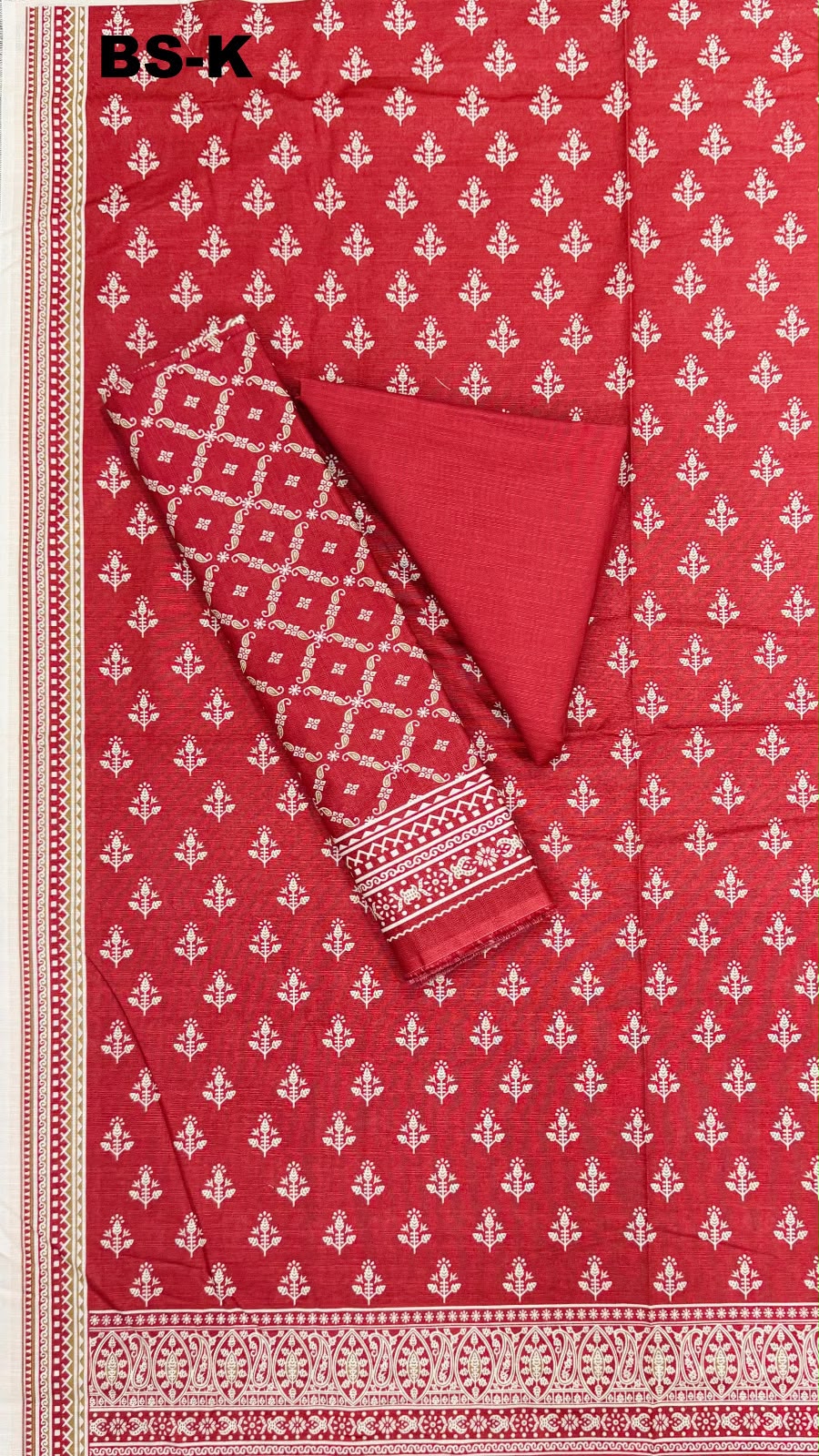 Bin saeed khaddar 3pc printed suit