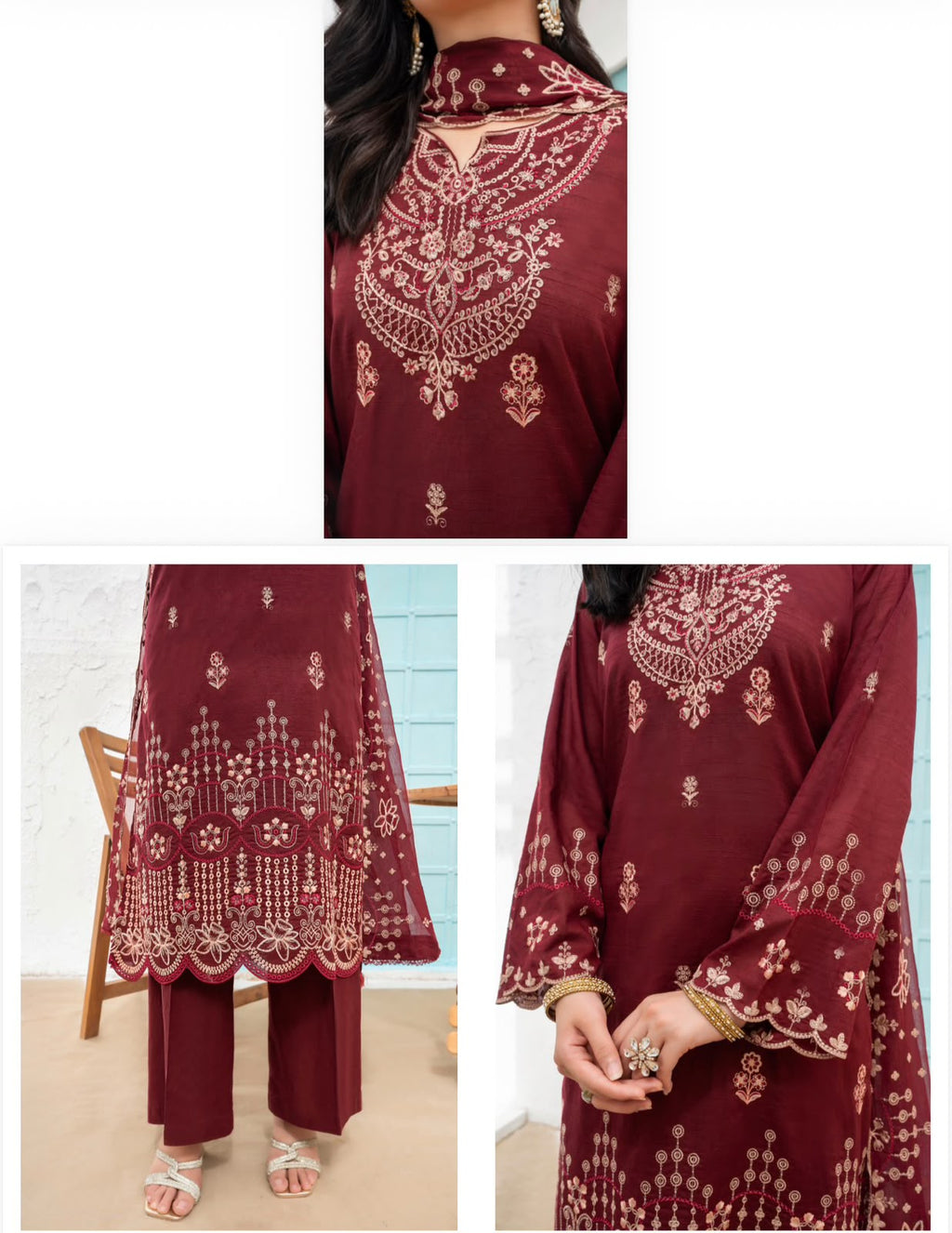 Ella by Rujhan - Premium Embroidered Lawn 3PC