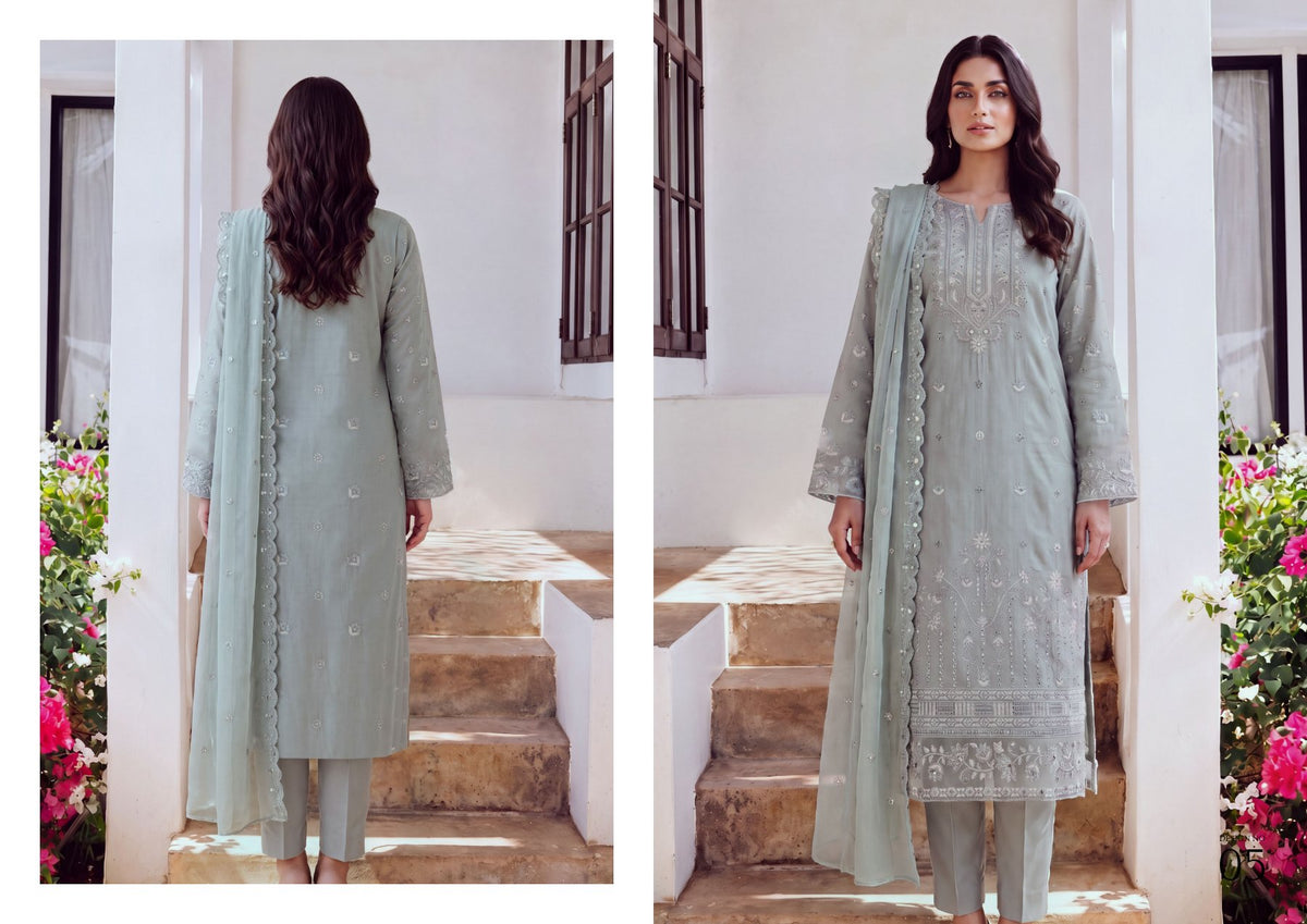 Wijdan Chand Tara Embroidery cut dana Jacquard collection