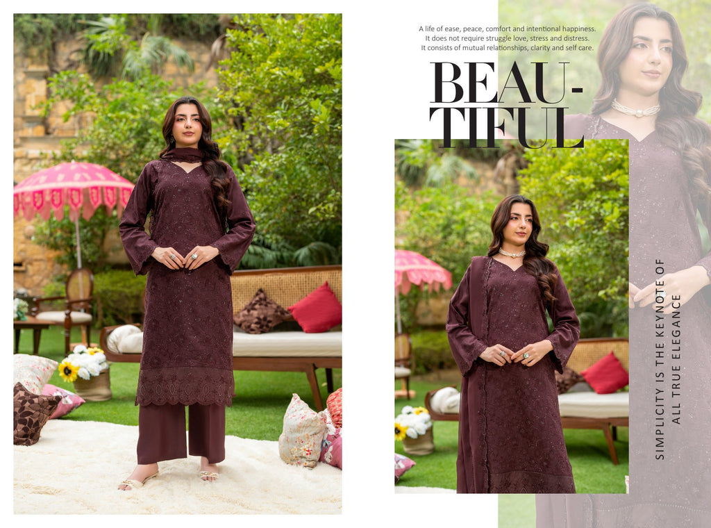 Rujhan Haseen premium Luxury Embroidery jacquard 3pc suit