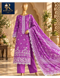 Riwayat premium Embroidery khaddar 3 piece suit