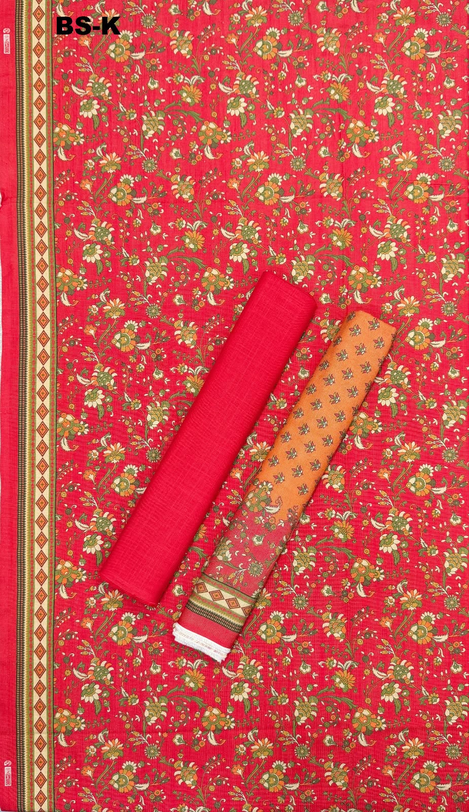 Bin saeed khaddar 3pc printed suit