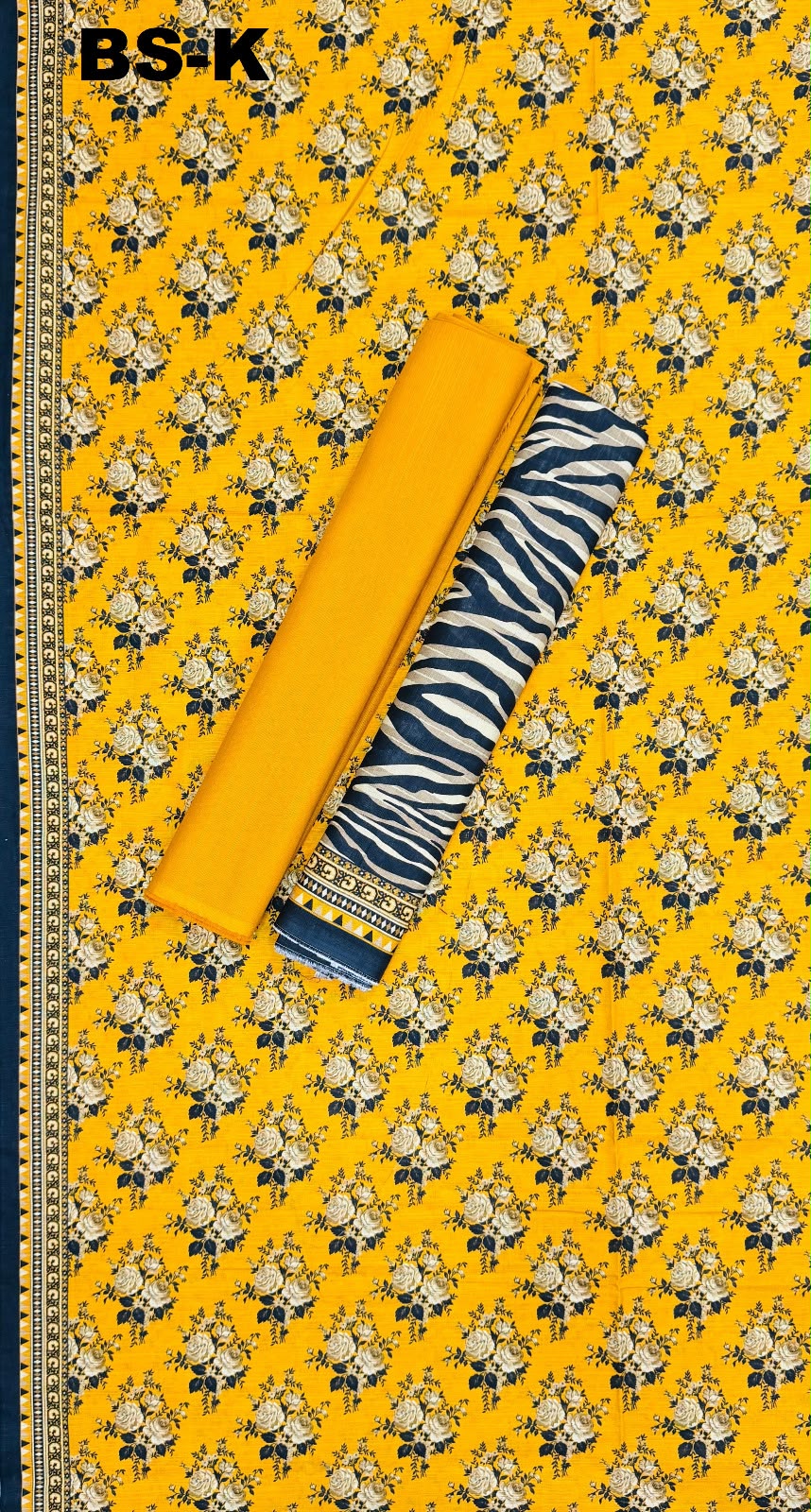 Bin saeed khaddar 3pc printed suit