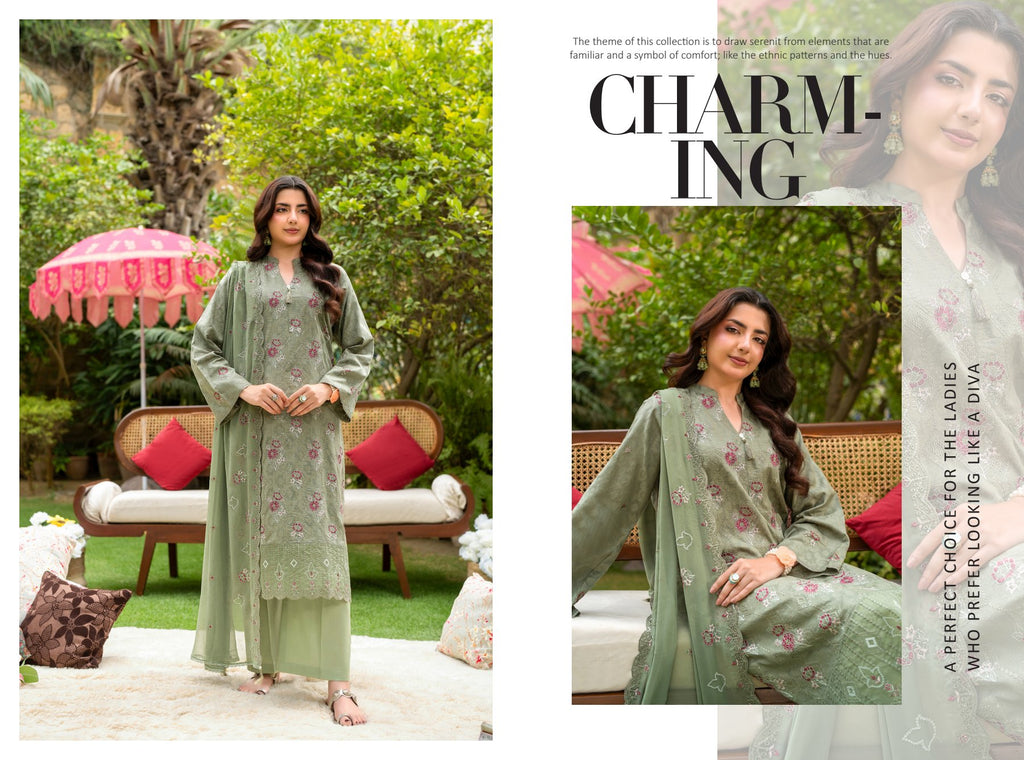 Rujhan Haseen premium Luxury Embroidery jacquard 3pc suit