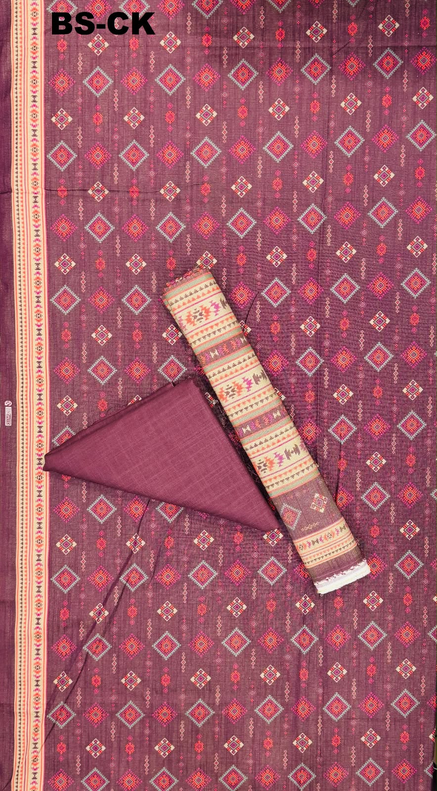 Bin saeed khaddar 3pc printed suit