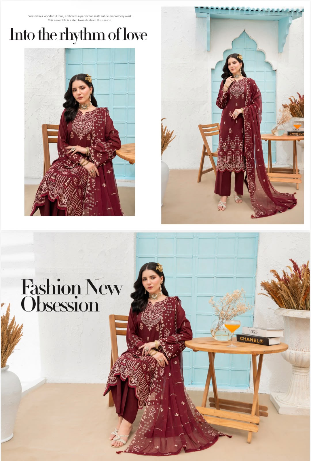 Ella by Rujhan - Premium Embroidered Lawn 3PC