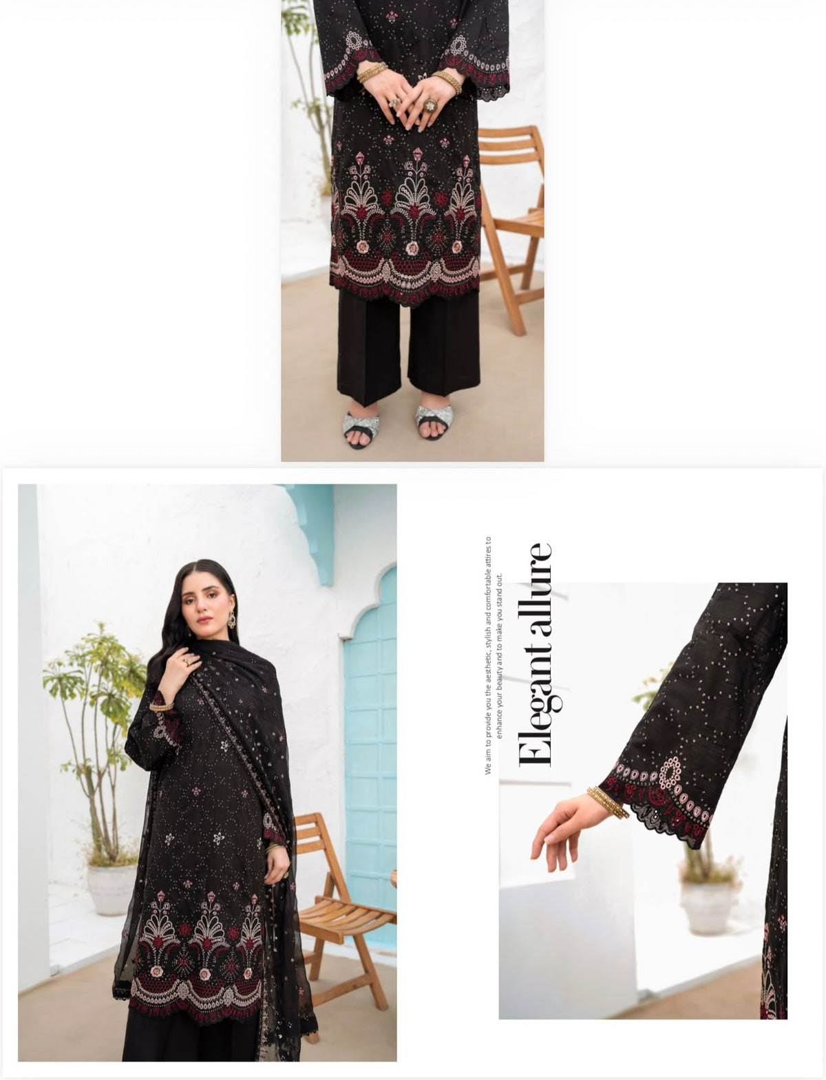 Ella by Rujhan - Premium Embroidered Lawn 3PC
