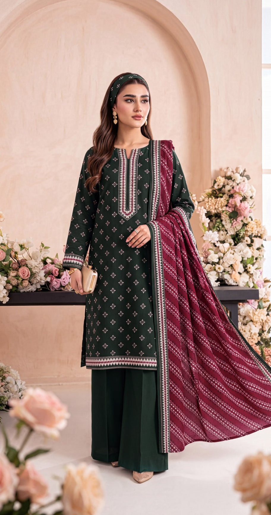 MOOSA JEE - Inaya Ali 3 PC printed suit