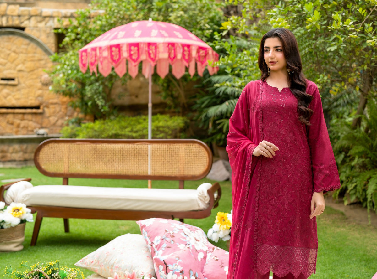 Rujhan Haseen premium Luxury Embroidery jacquard 3pc suit