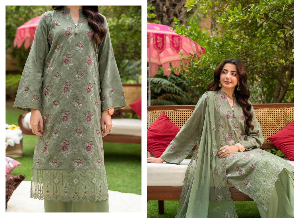 Rujhan Haseen premium Luxury Embroidery jacquard 3pc suit