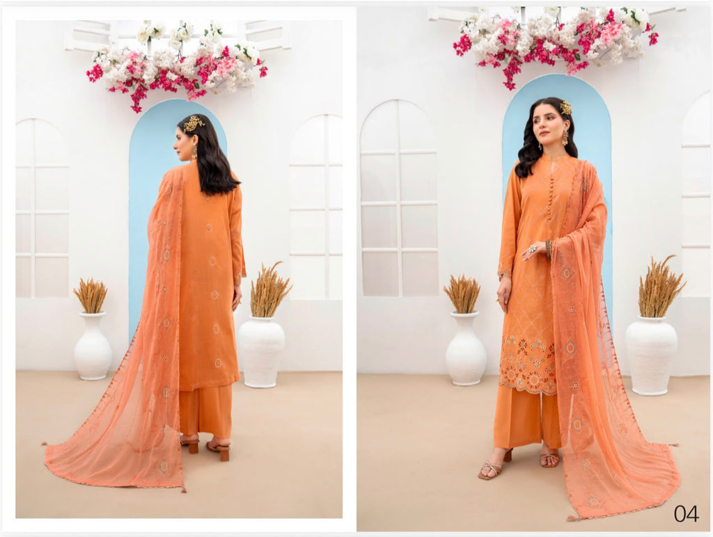 Ella by Rujhan - Premium Embroidered Lawn 3PC