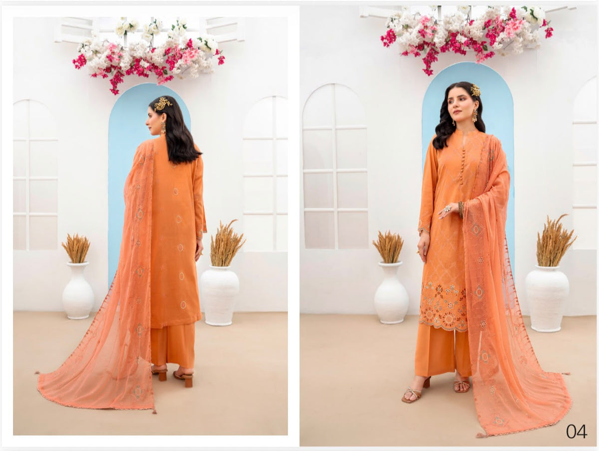 Ella by Rujhan - Premium Embroidered Lawn 3PC