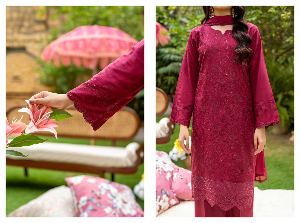 Rujhan Haseen premium Luxury Embroidery jacquard 3pc suit
