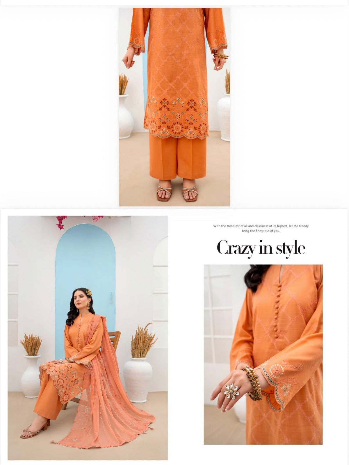Ella by Rujhan - Premium Embroidered Lawn 3PC