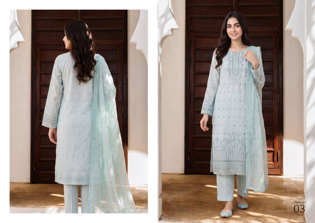 Wijdan Chand Tara Embroidery cut dana Jacquard collection