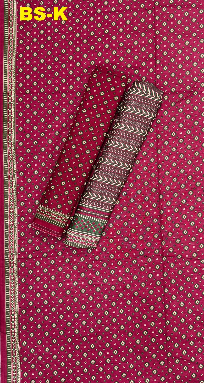 Bin saeed khaddar 3pc printed suit