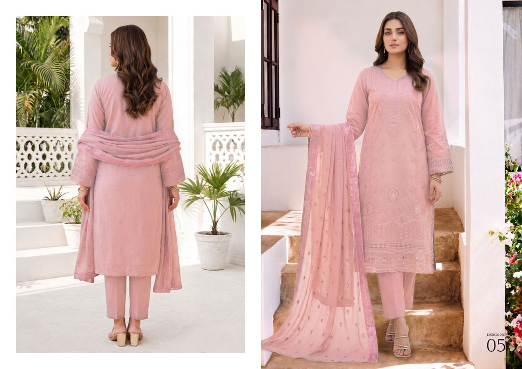 Wijdan Chand Tara Embroidery cut dana Jacquard collection