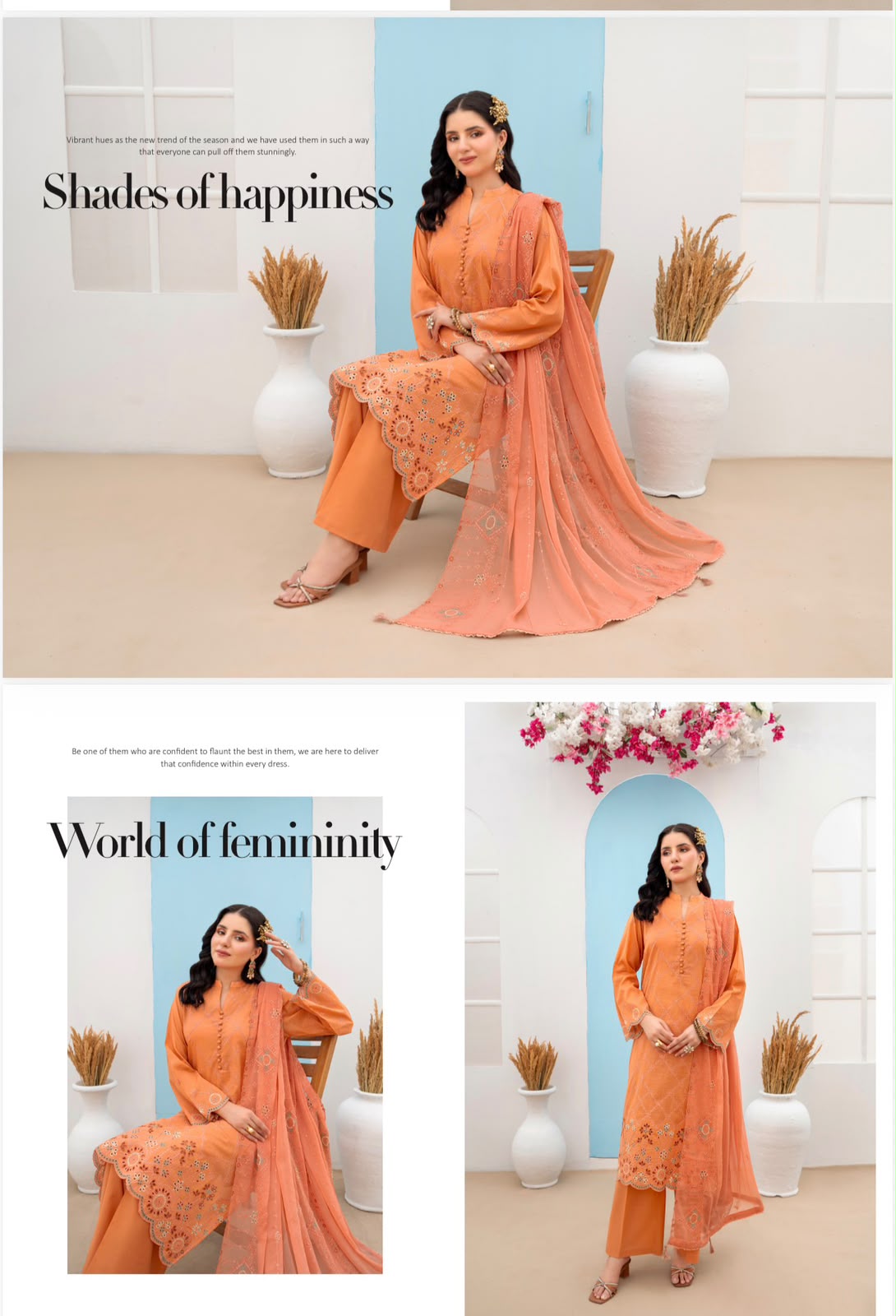 Ella by Rujhan - Premium Embroidered Lawn 3PC