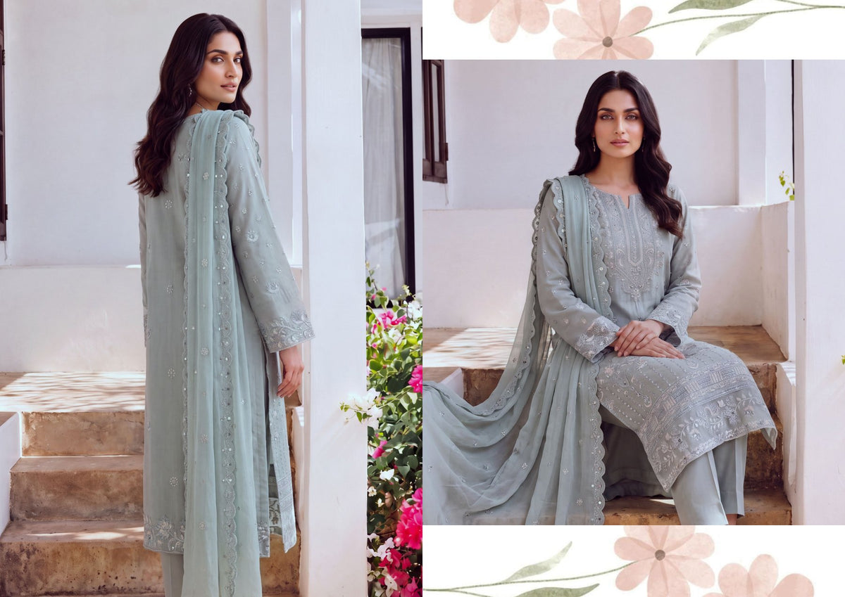 Wijdan Chand Tara Embroidery cut dana Jacquard collection