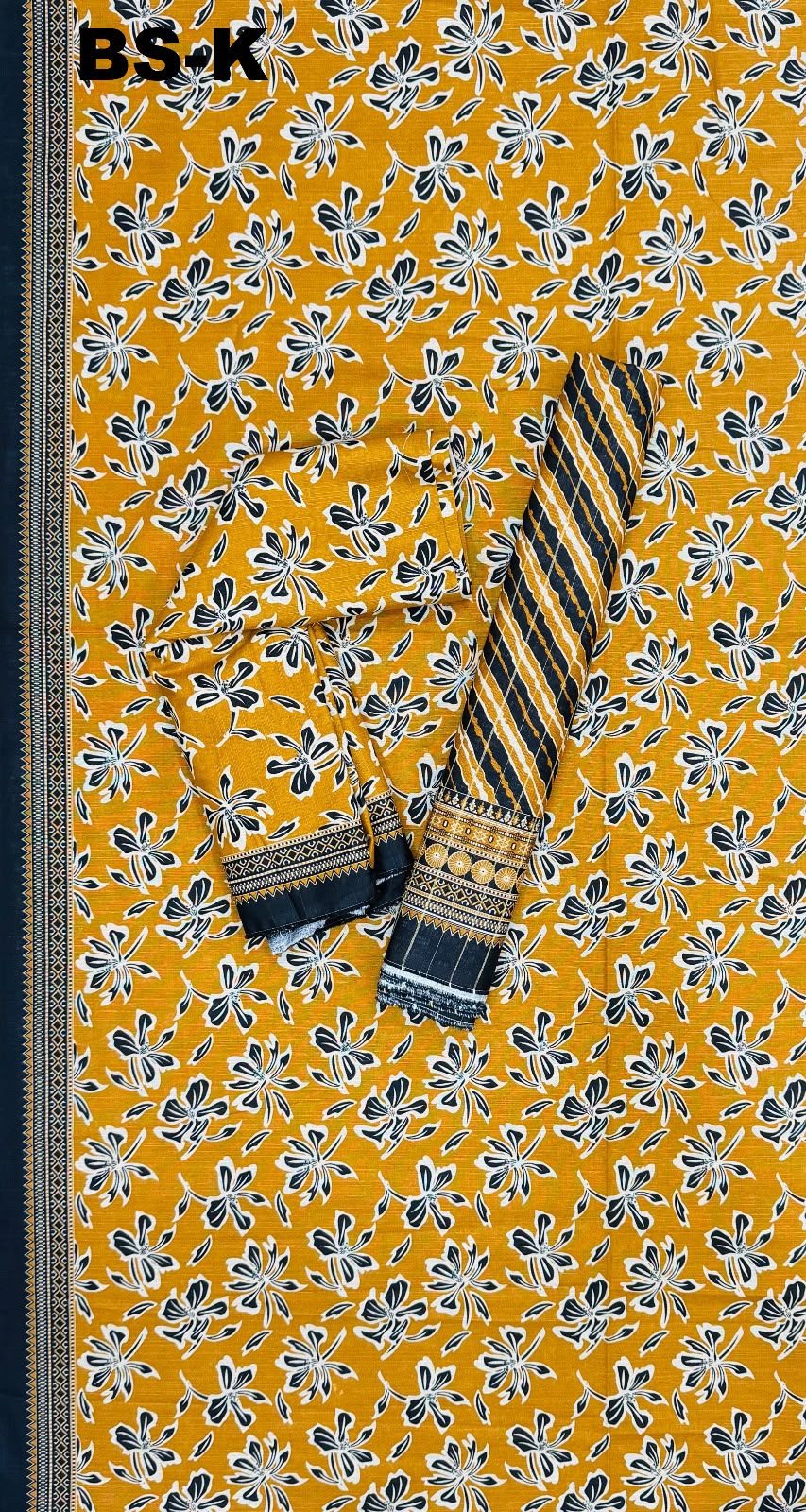 Bin saeed khaddar 3pc printed suit