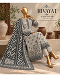 Riwayat premium Embroidery khaddar 3 piece suit