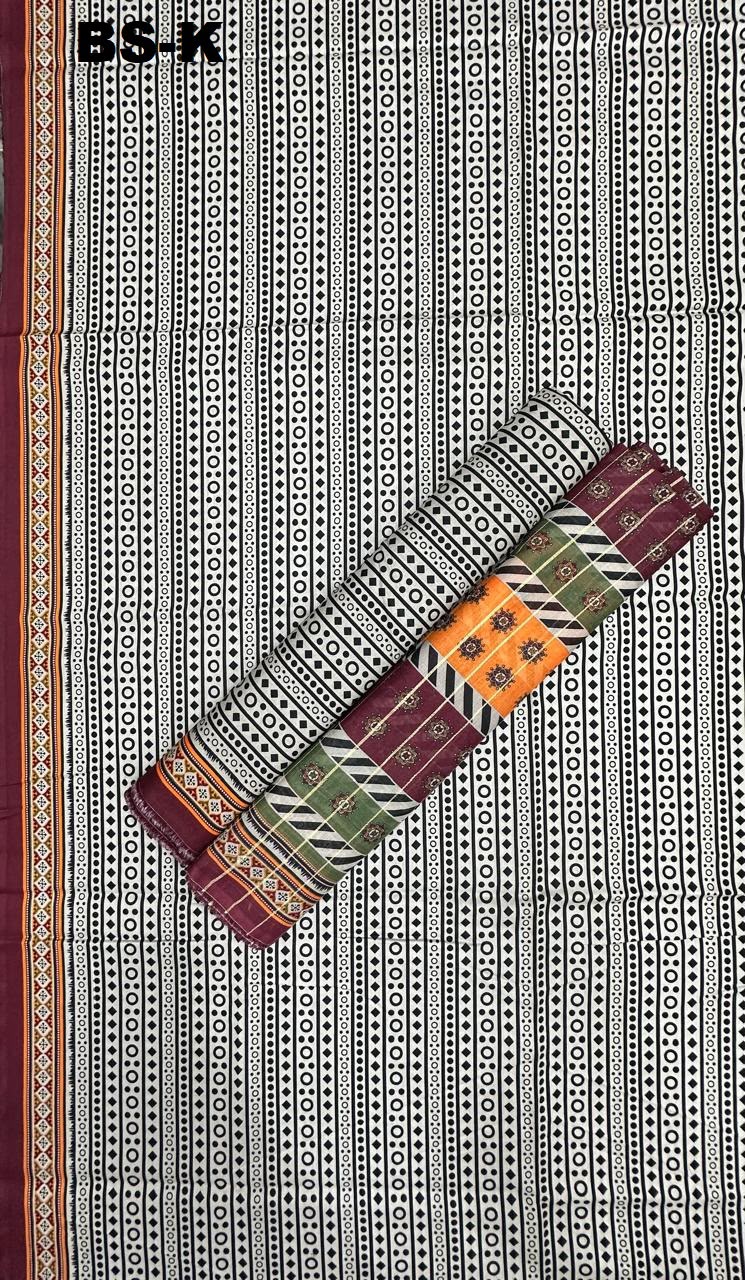 Bin saeed khaddar 3pc printed suit