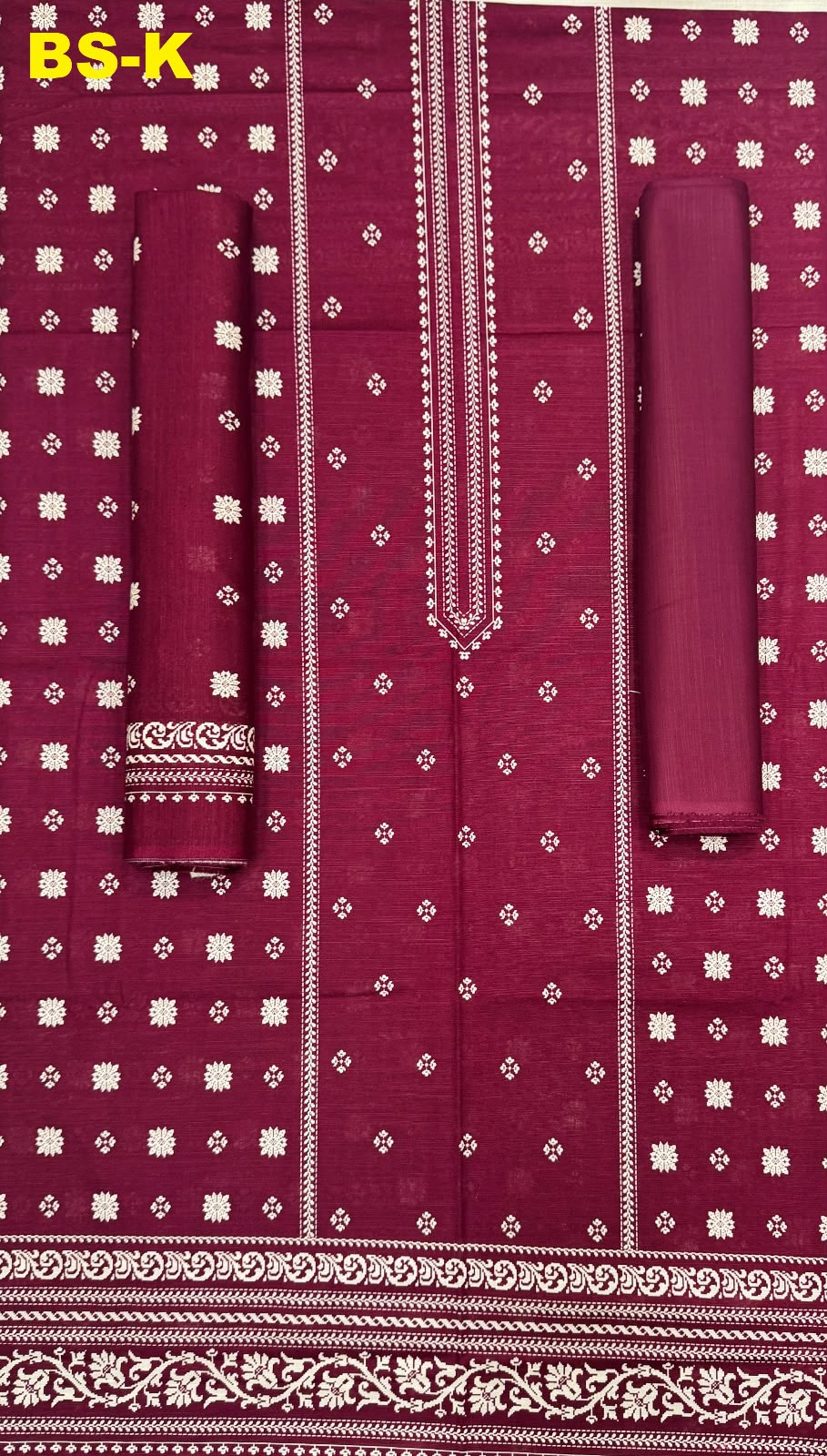 Bin saeed khaddar 3pc printed suit