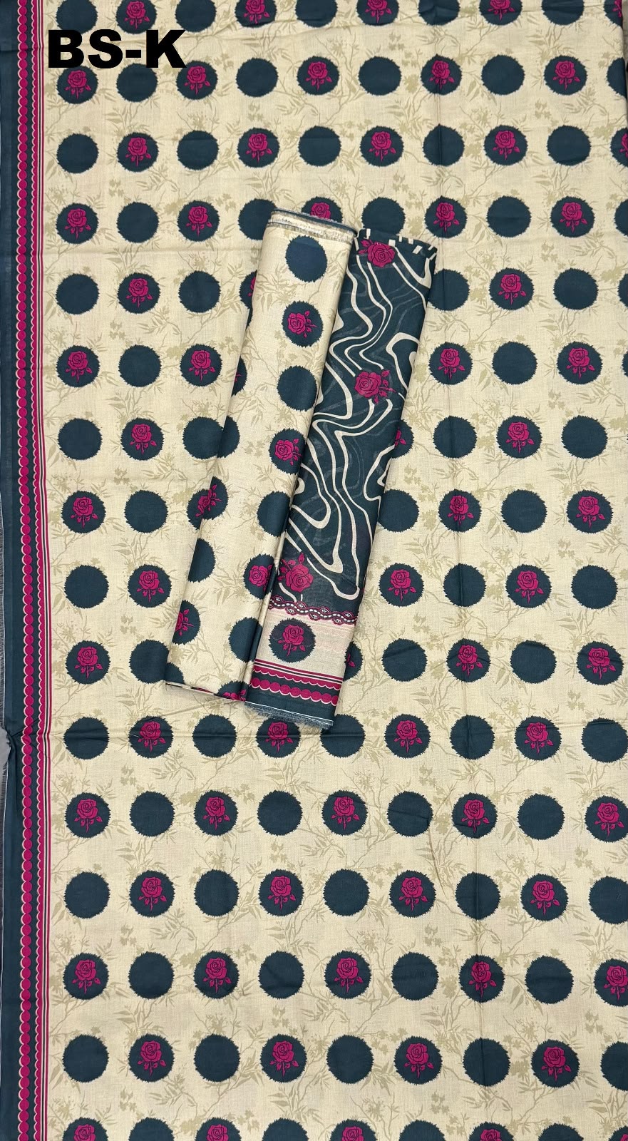 Bin saeed khaddar 3pc printed suit