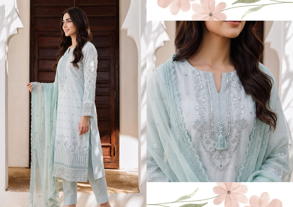 Wijdan Chand Tara Embroidery cut dana Jacquard collection