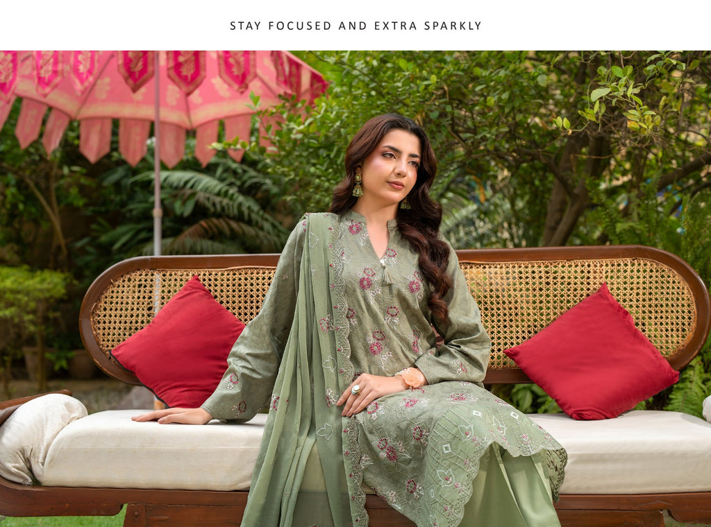 Rujhan Haseen premium Luxury Embroidery jacquard 3pc suit