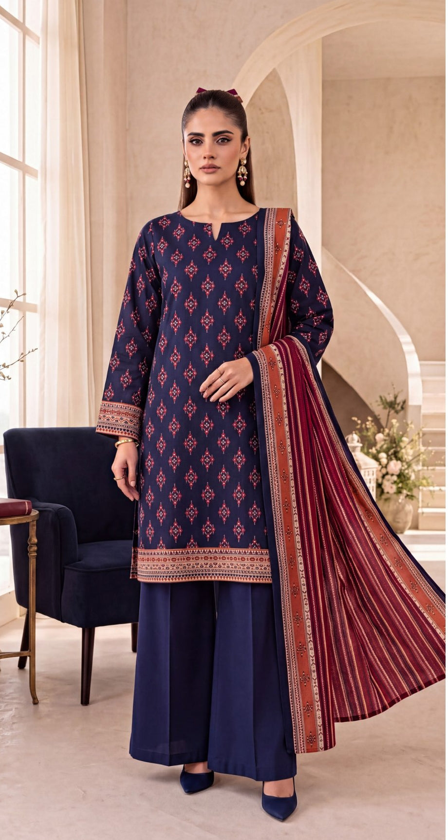 MOOSA JEE - Inaya Ali 3 PC printed suit