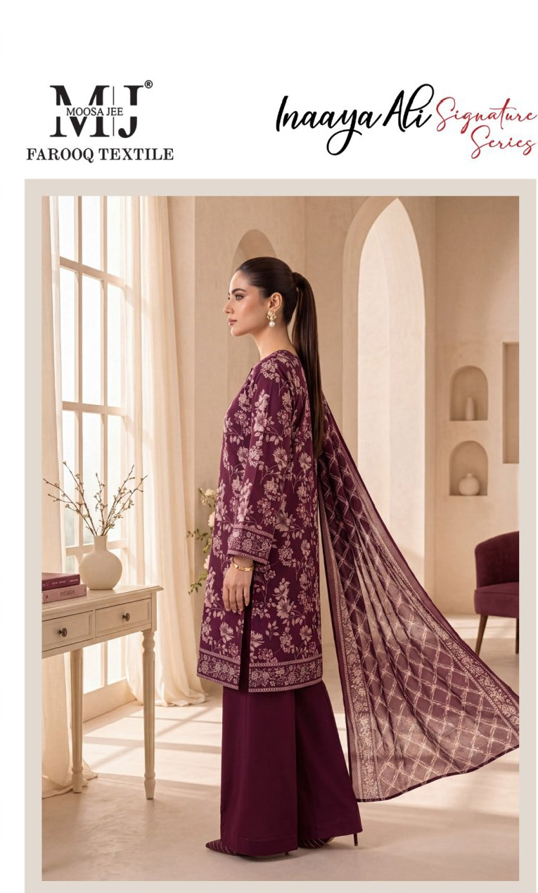 MOOSA JEE - Inaya Ali 3 PC printed suit