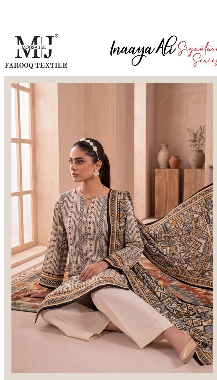 MOOSA JEE - Inaya Ali 3 PC printed suit