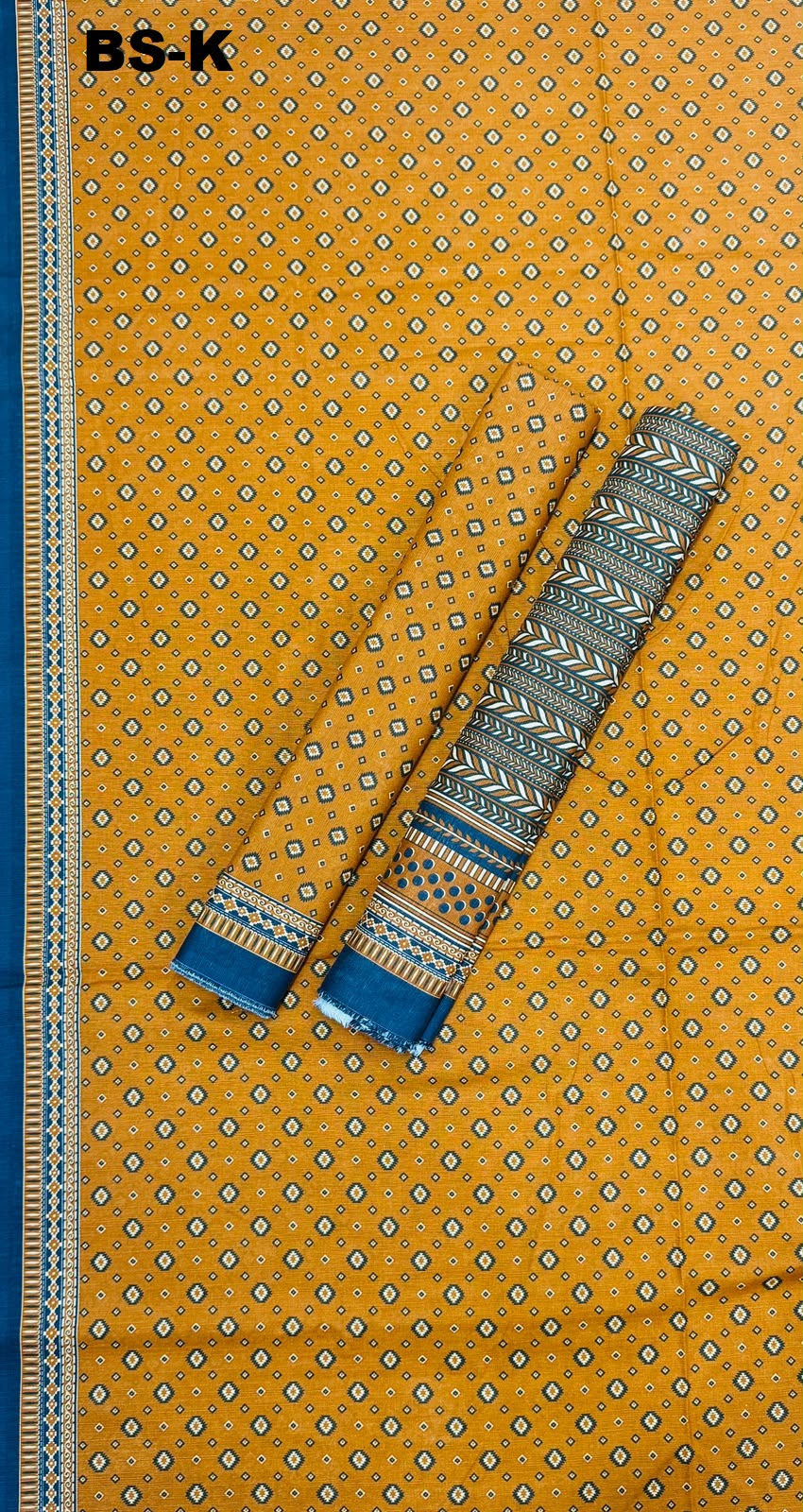 Bin saeed khaddar 3pc printed suit