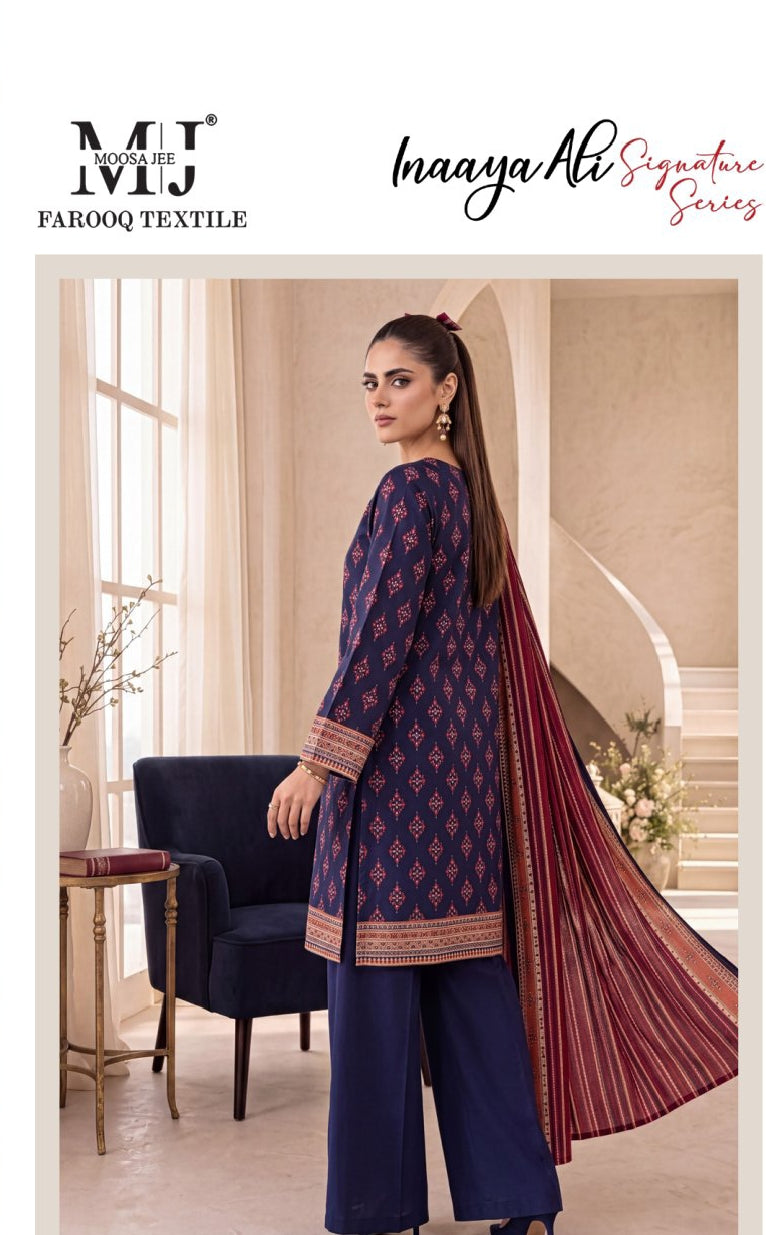 MOOSA JEE - Inaya Ali 3 PC printed suit