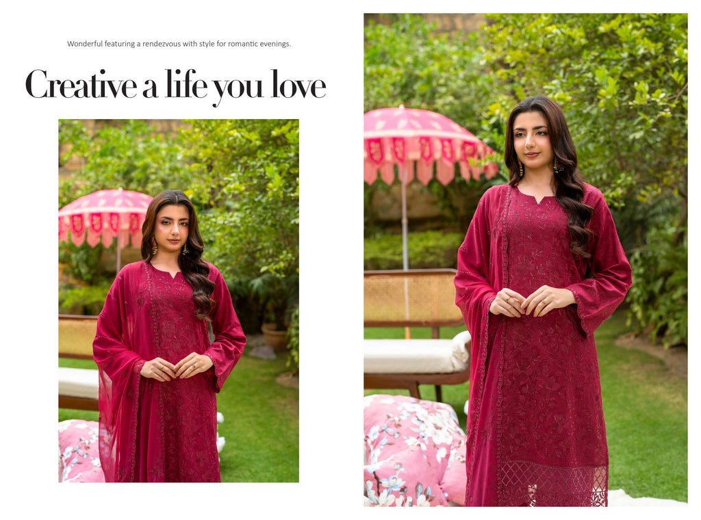 Rujhan Haseen premium Luxury Embroidery jacquard 3pc suit