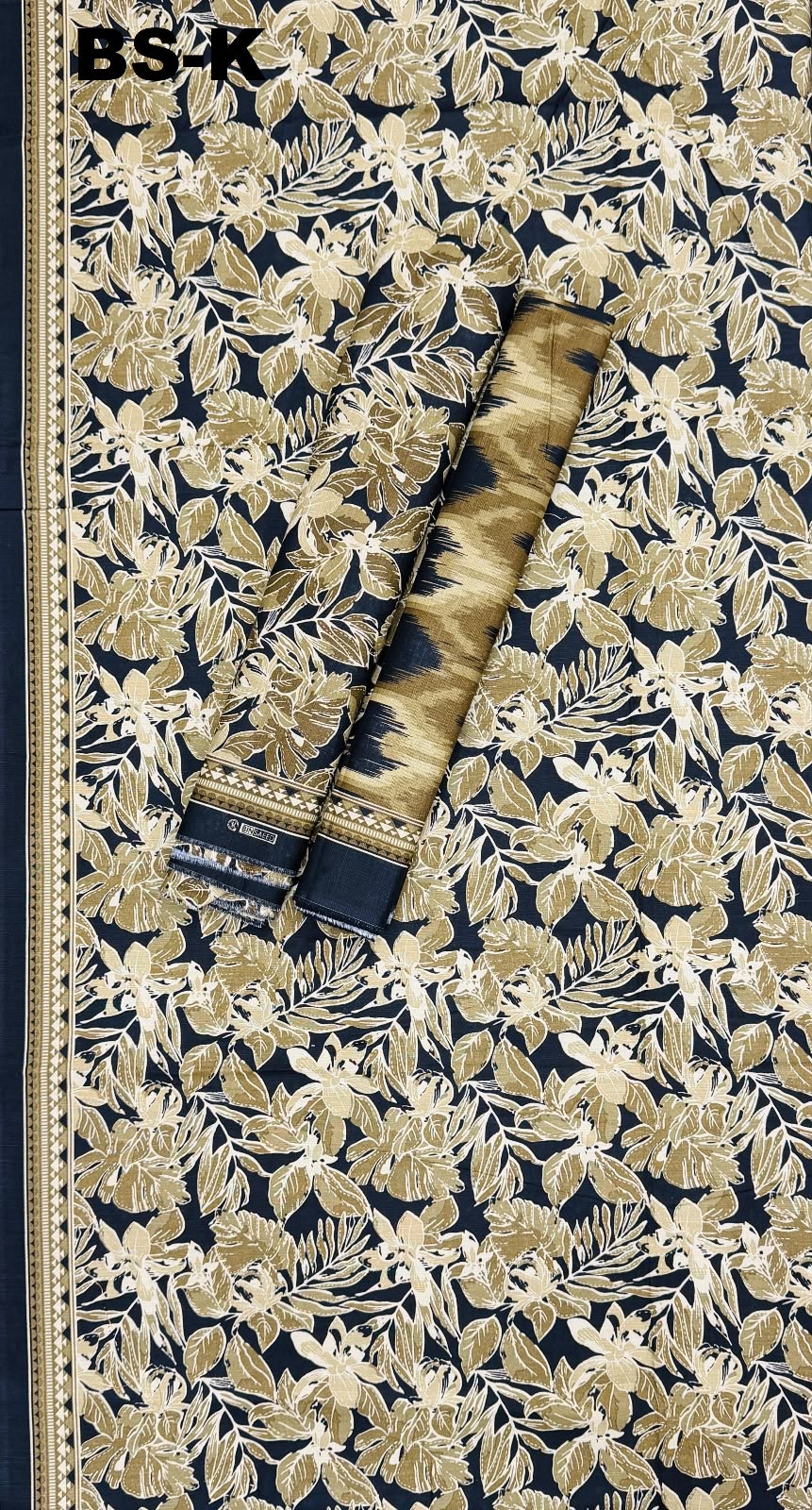 Bin saeed khaddar 3pc printed suit