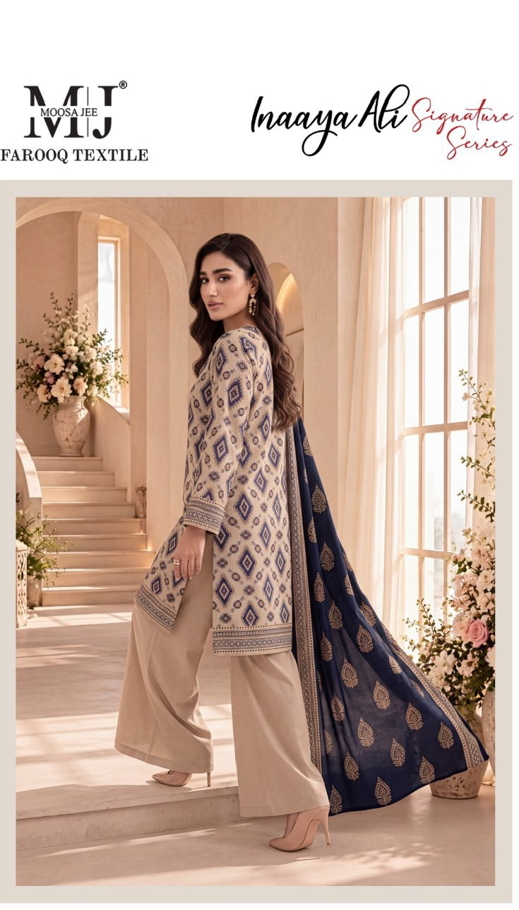 MOOSA JEE - Inaya Ali 3 PC printed suit