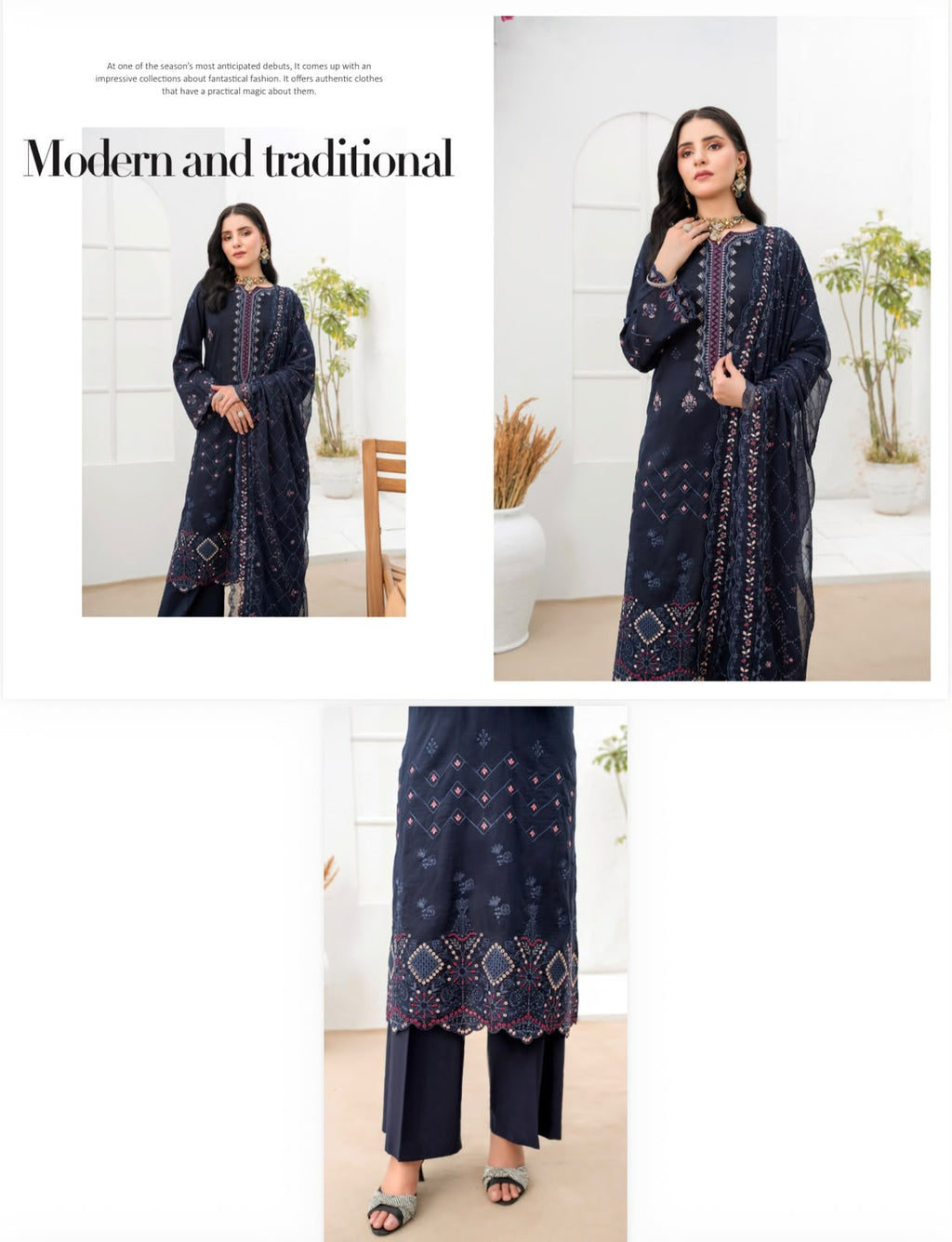 Ella by Rujhan - Premium Embroidered Lawn 3PC