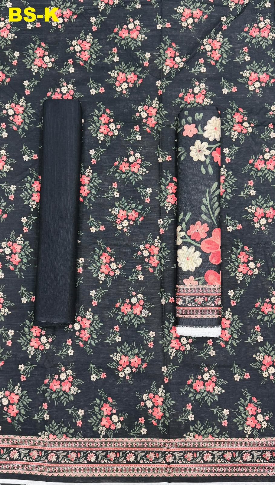 Bin saeed khaddar 3pc printed suit