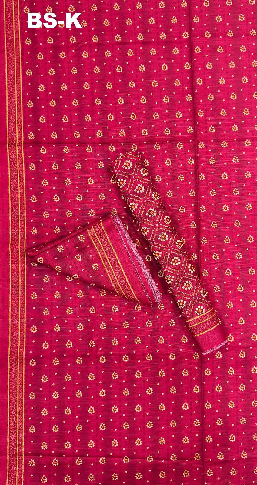 Bin saeed khaddar 3pc printed suit